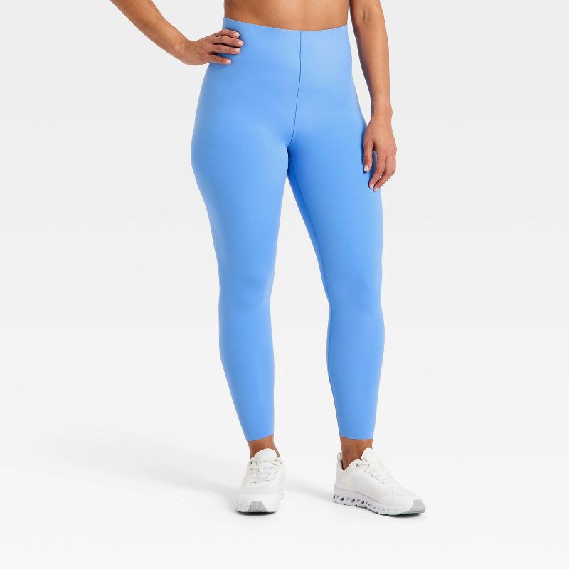 slide 6 of 6, Women's Super Flex Ultra High Rise Bonded Leggings - All In Motion™ Blue S, 1 ct