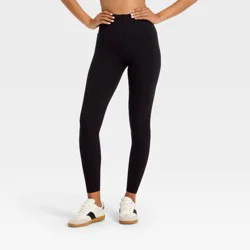 Women's Super Flex Ultra High Rise Bonded Leggings - All In Motion™ Black L