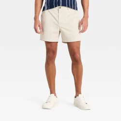 Men's 5" Flat Front Shorts - Goodfellow & Co™ Cream 42