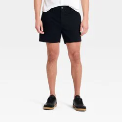 Men's 5" Flat Front Shorts - Goodfellow & Co™ Black 34