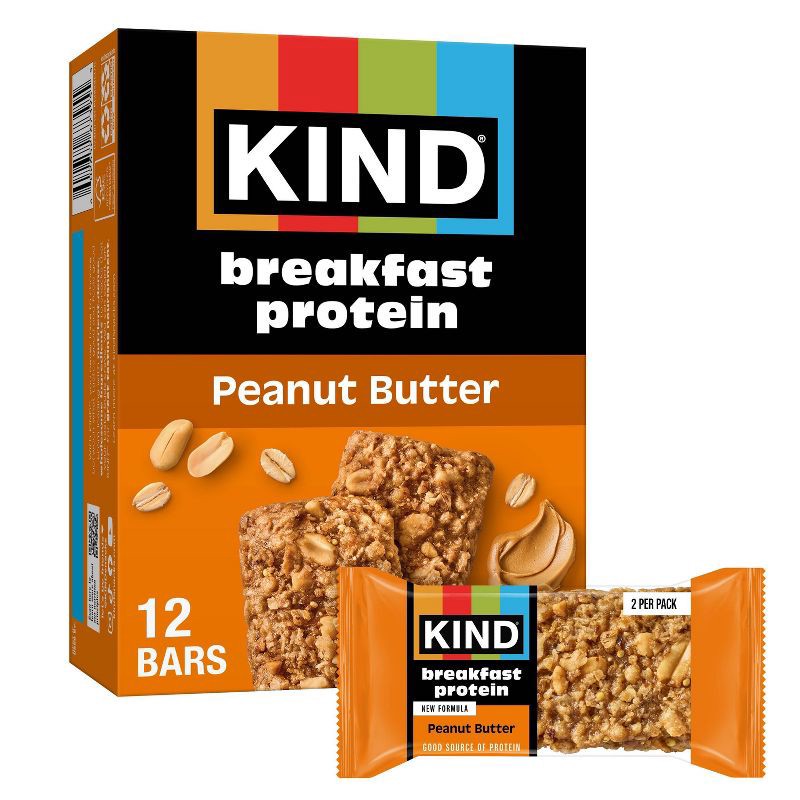 slide 1 of 11, KIND Snack Bar Breakfast Protein Peanut Butter - 10.58oz, 10.58 oz