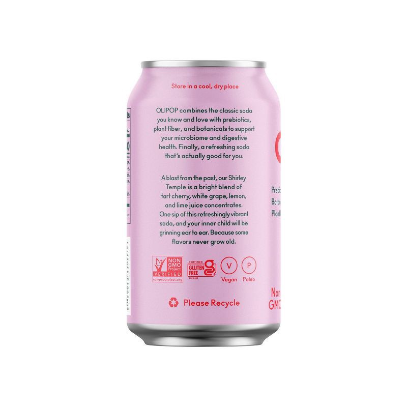 slide 3 of 6, OLIPOP Shirley Temple Soda - 12 fl oz Can, 12 fl oz