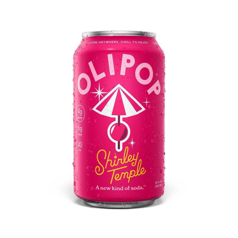 slide 1 of 6, OLIPOP Shirley Temple Soda - 12 fl oz Can, 12 fl oz