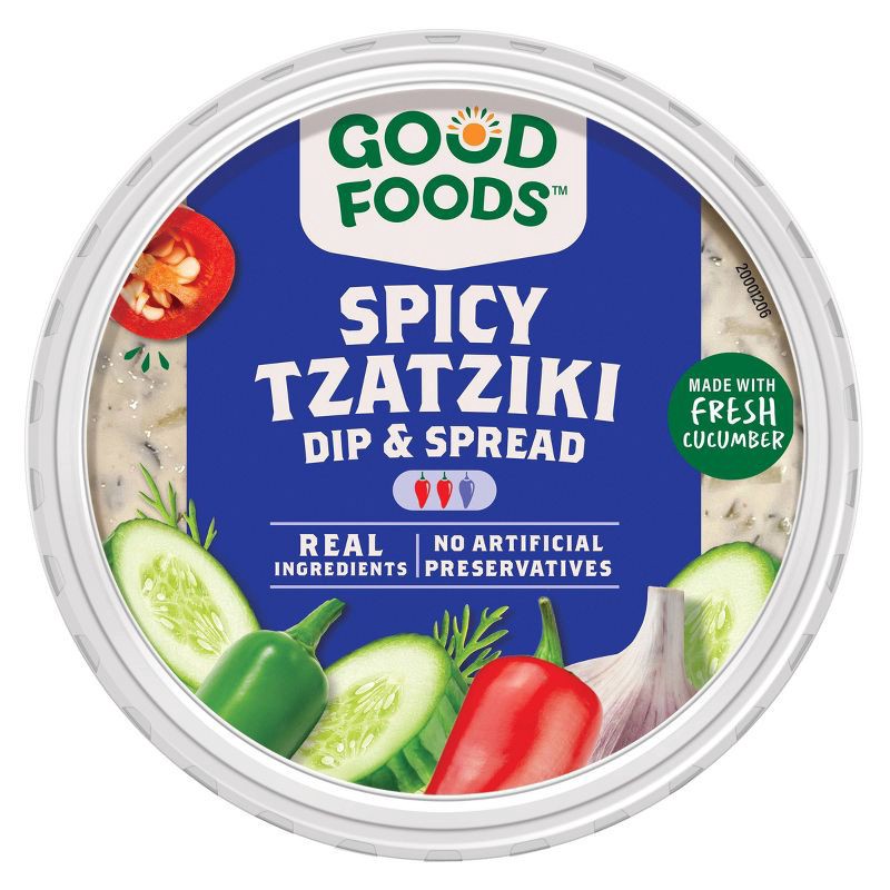 slide 1 of 8, Good Foods Spicy Tzatziki Dip - 8oz, 8 oz