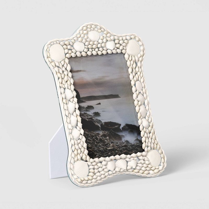 slide 1 of 3, 5"x7" Shell Picture Frame - Threshold™, 1 ct