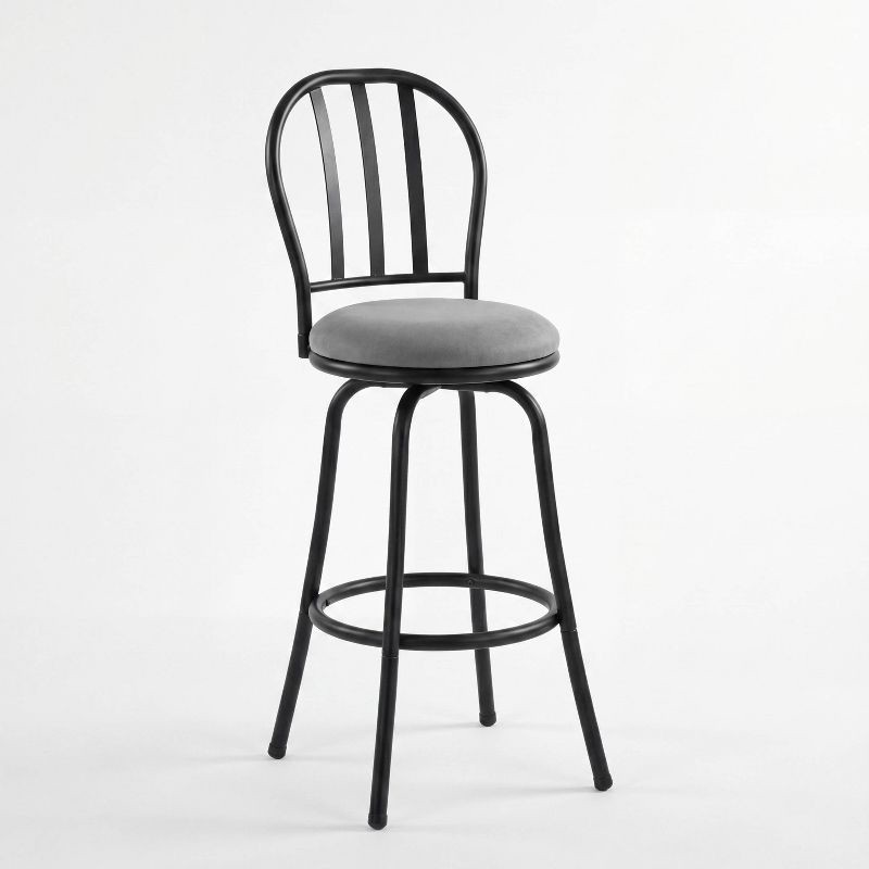 slide 1 of 8, Holli Furniture Robinson Adjustable Height Swivel Counter or Bar Stool Gray, 1 ct