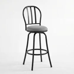 Holli Furniture Robinson Adjustable Height Swivel Counter or Bar Stool Gray