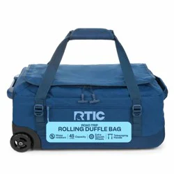 45L RTIC Outdoors Road Trip Structured Collapsible Duffle Bag Rolling Medium - Navy