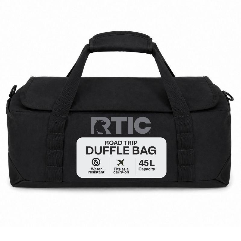 slide 1 of 7, RTIC Outdoors Road Trip Medium 45L Collapsible Duffle Bag - Black, 45 liter