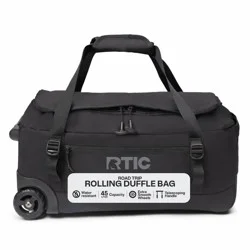 45L RTIC Outdoors Road Trip Structured Collapsible Duffle Bag Rolling Medium - Black