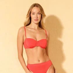 Women's Crepe Balconette Underwire Bikini Top - Shade & Shore™ Red XL
