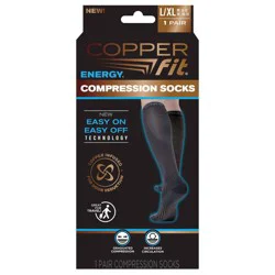 Copper Fit Energy Unisex Sock Compression Hosiery - Large/Extra Large