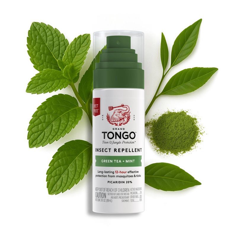 slide 1 of 4, Grand Tongo Insect Repellent Pump Spray - Green Tea + Mint - 3oz, 3 oz