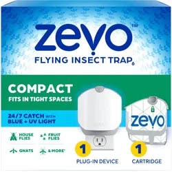 Zevo Compact Flying Insect Trap Starter Kit - 1 Trap + 1 Refill