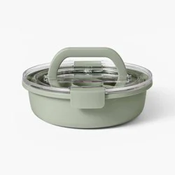 Personal Round Plastic Snacklebox Sage Green - Figmint™