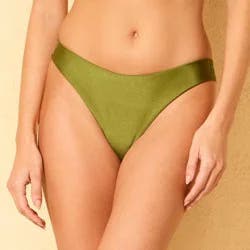 Women's High Shine High Leg Medium Coverage Bikini Bottom - Shade & Shore™ Green XL