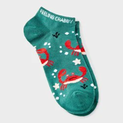 Women's Crab Low Cut Socks - Teal 4-10
