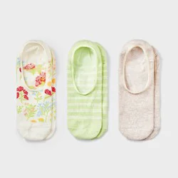 Women's Wildflowers Liner Socks - A New Day™ Colorful Mix