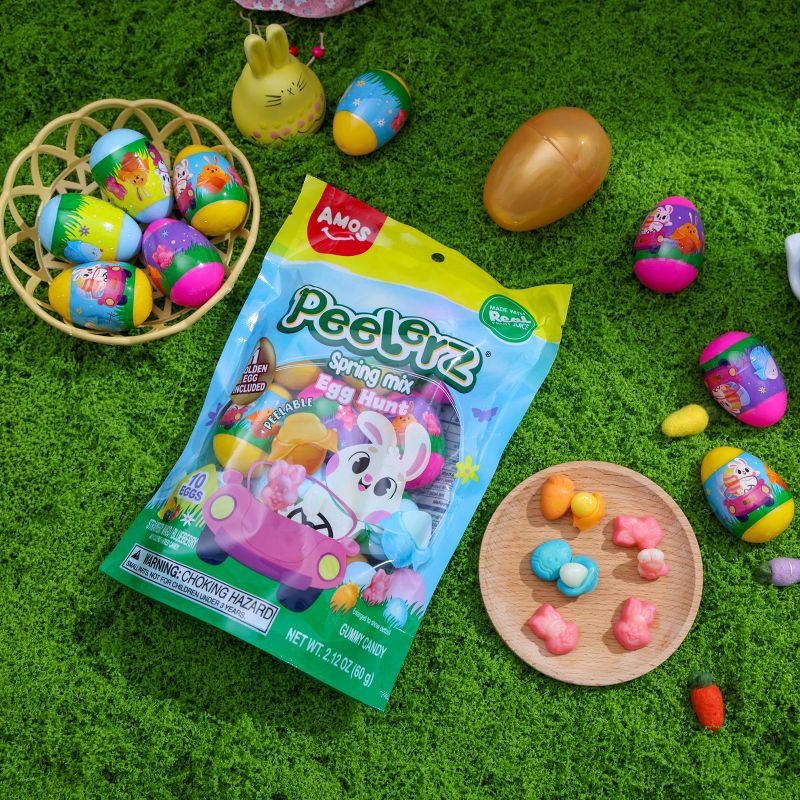 slide 7 of 7, AMOS Peelerz Spring Mix Candy - Egg Hunt - 2.12oz/10ct, 2.12 oz, 10 ct