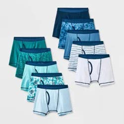 Boys' 10pk Tie Dye Boxer Briefs - Cat & Jack™ Green L