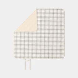 60"x60" Windowpane Portable Picnic Blanket White - Room Essentials™