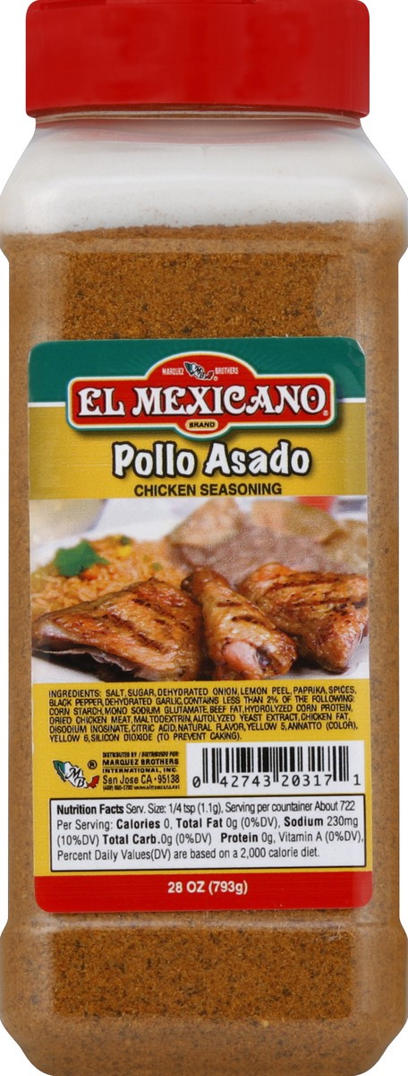 slide 1 of 2, El Mexicano Chicken Seasoning 28 oz, 28 oz