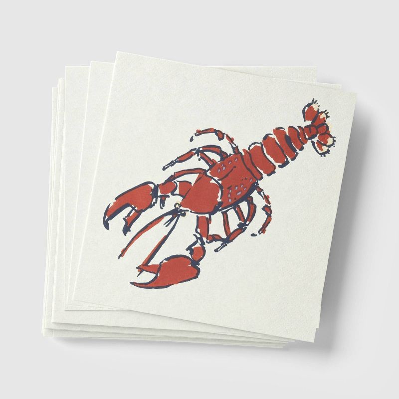 slide 1 of 3, 20ct Lobster Paper Lunch Napkins - Room Essentials™, 20 ct