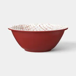 Melamine Net Patterned Cereal Bowl Red - Room Essentials™