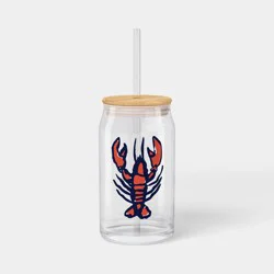 15oz Glass Lobster Tumbler with Lid - Room Essentials™
