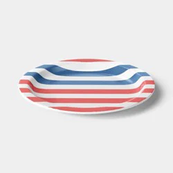 Melamine Salad Plate Red/Blue Striped - Room Essentials™"