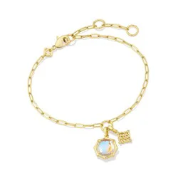 Kendra Scott Landon Chain Bracelet - Gold/Dichroic Glass