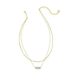 Kendra Scott Eva Multi Strand Necklace - Rhodium/Cerulean Blue Illusion