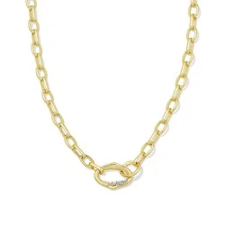 Kendra Scott Henley Metal Chain Necklace - Gold/White