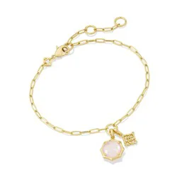 Kendra Scott Landon Chain Bracelet - Gold/Pink Opalite Illusion