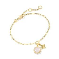 Kendra Scott Landon Chain Bracelet - Gold/Pink Opalite Illusion
