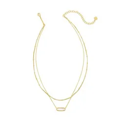 Kendra Scott Eva Multi Strand Necklace - Gold/Ivory Mother Of Pearl