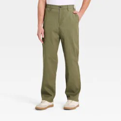 Men's Straight Leg Pull-On Pants - Goodfellow & Co™ Green M