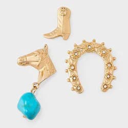 Western Pin 3pc Set - Universal Thread™ Gold/Turquoise