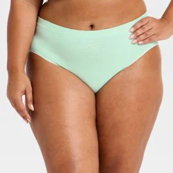Women's Seamless Hipster Underwear - Auden™ Mint Green 2X