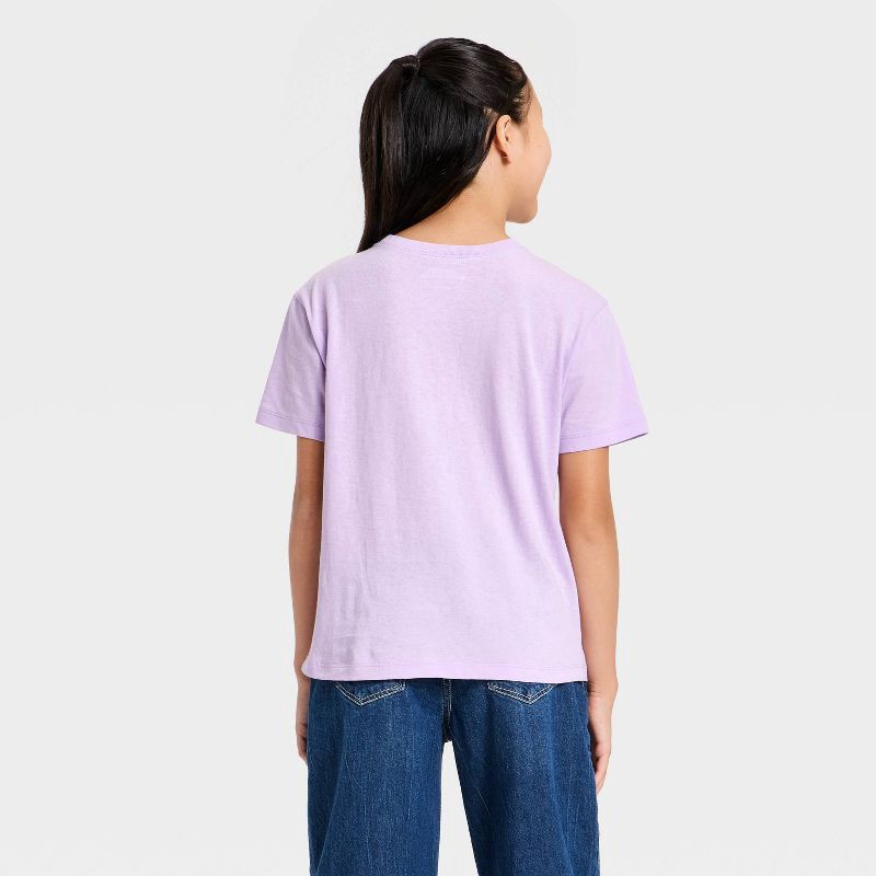 slide 3 of 4, KPop Demon Hunters Girls' K-Pop Demon Hunters Short Sleeve Oversized Graphic T-Shirt - Lavender XL, 1 ct