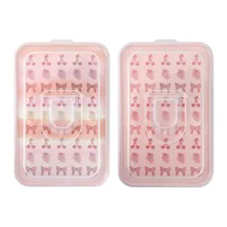 Cook With Color 2pk Mini Cherries Strawberries Bows Ice Molds