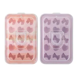 Cook With Color 2pk Bows and Hearts Ice Molds