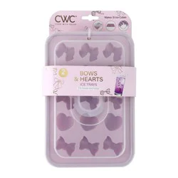 Cook With Color 2pk Bows and Hearts Ice Molds