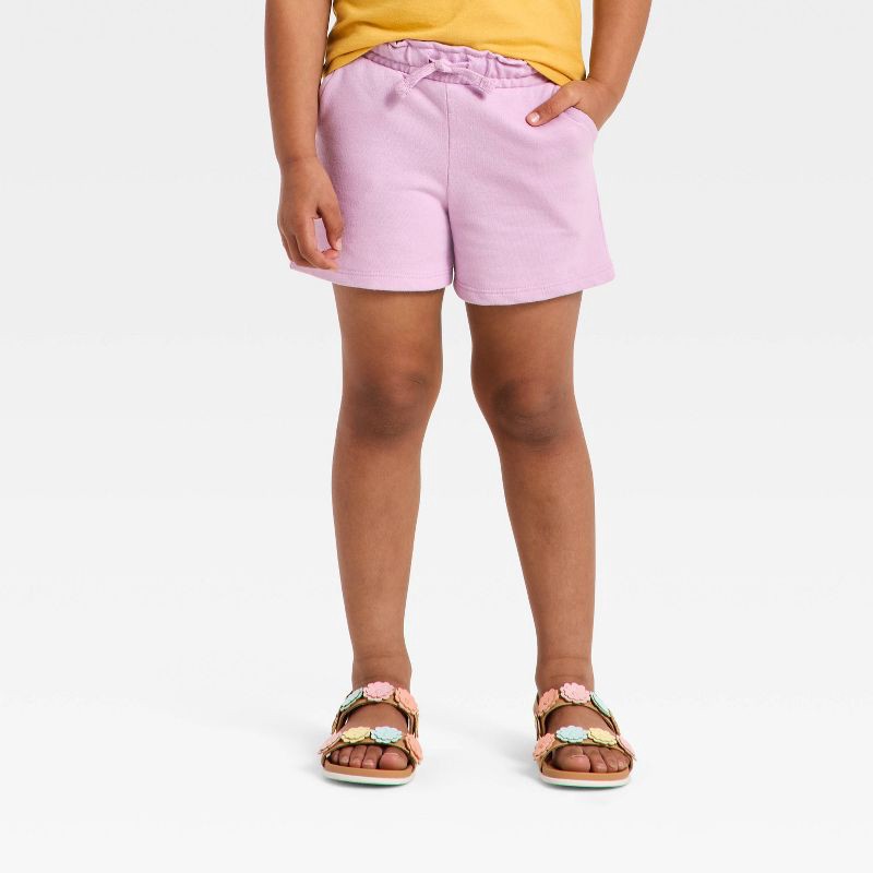 slide 1 of 3, Toddler Girls' Knit Shorts - Cat & Jack™ Light Purple 3T, 1 ct