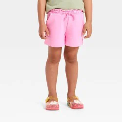 Toddler Girls' Knit Shorts - Cat & Jack™ Bright Pink 3T