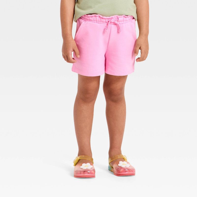 slide 1 of 3, Toddler Girls' Knit Shorts - Cat & Jack™ Bright Pink 4T, 1 ct
