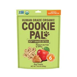 Cookie Pal Peanut Butter and Apple Soft Baked Human Grade and Organic Dog Treats - 8.8oz