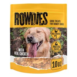 Rowdies Chicken Flavor Chewy Dog Treats - 10oz