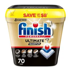 Finish Ultimate Quantum Dishwasher Detergent Tablets - 70ct: Cleaners And Disinfectants, Original Scent