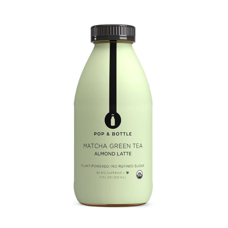 slide 1 of 7, Pop & Bottle Green Tea Matcha Almond Milk Latte - 11 fl oz, 11 fl oz